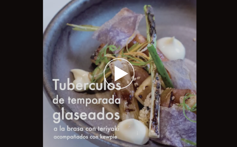 La receta es Tuberculos de temporada glaseados a la brasa con teriyaki acompañados con kewpie.<br />
Una forma ideal para disfrutar del pescado con toques de sabores originales de Japón.